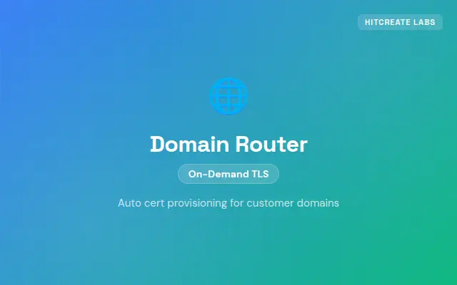 Custom Domain Router preview