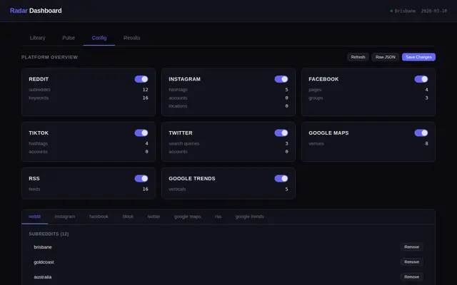 Radar preview